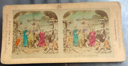 PHOTO  FOTOGRAFIA STEREOSCOPIC CARDBOARD THE CRUCIFIXION SERIES ST.PAUL U.S.A. INGERSOLL VIEW COMPANY No.21.JESUS - Stereoscopes - Side-by-side Viewers