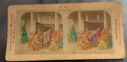 PHOTO FOTOGRAFIA STEREOSCOPIC CARDBOARD CRUCIFIXION S.ST.PAUL U.S.A.INGERSOLL VIEW COMPANY No.2.JESUS BEFORE DOCTORS - Stereoscopes - Side-by-side Viewers