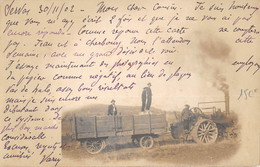 CPA 30 SERVAS CARTE PHOTO SITUEE AU DEVANT DE LA CPA SCENE D'AGRICIULTURE 1902 - Sonstige & Ohne Zuordnung