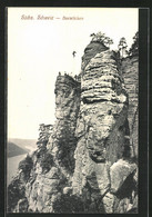 AK Lohmen / Sächs. Schweiz, Basteifelsen - Bastei (sächs. Schweiz)