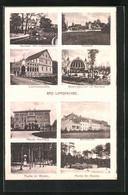 AK Bad Lippspringe, Kursaal Mit Lippequelle, Kurbad, Liboriusquelle, Marienstift, Neues Kurhaus - Bad Lippspringe
