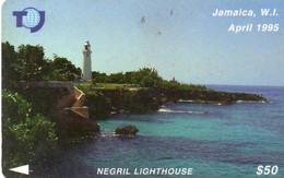 JAMAICA - GPT - CABLE & WIRELESS - NEGRIL LIGHTHOUSE - 19JAMA (HIGHLY USED) - Giamaica