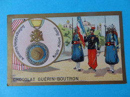 Chromo Guérin Boutron Décorations Médaille Militaire France Imp Hérold - Guerin Boutron