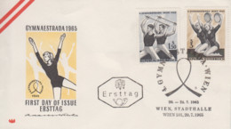 Enveloppe  FDC  1er  Jour   AUTRICHE   4éme  Fête  De  GYMNASTIQUE   1965 - Ginnastica