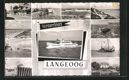 AK Langeoog, Elf Ansichten Aus Dem Ort Und Umgebung - Langeoog