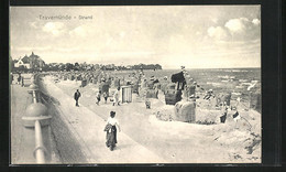 AK Ostseebad Travemünde, Blick Auf Den Strand - Luebeck-Travemuende