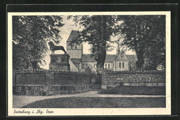 AK Ratzeburg I. Lbg., Dom Mit Löwenstatue - Ratzeburg