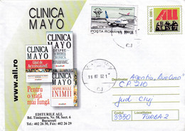 A9638 - MAYO CLINIC MEDICINE - FOR A LONG LIFE, ROMANIAN POSTAGE USED STAMP ON COVER, CLUJ 2002 ROMANIA COVER STATIONERY - Medicina