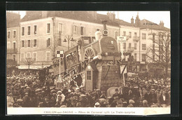AK Chalon-sur-Saone, Fetes De Carnaval 1933, Le Train-surprise, Fasching - Carnaval