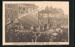 AK Chalon-sur-Saone, Fetes De Carnaval 1946, Rugby, Fin De Partie, Fasching - Carnaval