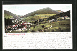 Passepartout-AK Langenbruck, Totalansicht Mit Berglandschaft - Langenbruck