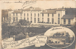 CPA 30 BEAUVOISIN CARTE PHOTO SOUVENIR DE L'INAUGURATION DU GROUPE SCOLAIRE 1904 - Sonstige & Ohne Zuordnung