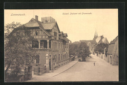 AK Lommatzsch, Kaiserl. Postamt Mit Promenade - Lommatzsch