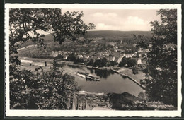 AK Bad Karlshafen, Blick Von Der Deichmannsgrotte, Dampfer - Bad Karlshafen