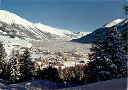 Celerina, Blick Auf Samedan (1/167) * 26. 2. 1974 - Celerina/Schlarigna