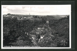 AK Manderscheid / Eifel, Nieder- U. Oberburg Aus Der Vogelschau - Manderscheid