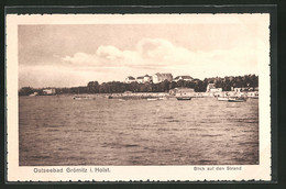 AK Grömitz I. Holst., Blick Auf Den Strand Mit Booten - Grömitz