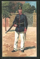 Künstler-AK Anton Hoffmann - München: Deutsche Armee, Füsilier-Regiment V. Gesdorff No. 80, Wachanzug - Hoffmann, Anton - Munich