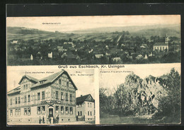 AK Eschbach /Krs. Usingen, Gasthaus Zum Deutschen Kaiser, Kaiserin-Friedrich-Felsen, Ortsansicht - Usingen