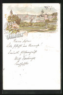 Lithographie Usingen, Totalansicht Mit Kirche - Usingen