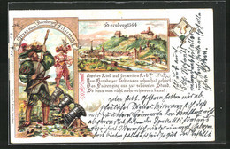 Künstler-AK Hornberg, Teilansicht 1564, Schützen Beim Hornberger Schiessen - Hornberg