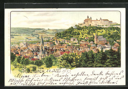 Lithographie Kulmbach, Totalansicht Mit Kirche - Kulmbach