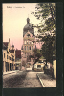 AK Erding, Landshuter Tor Bei Dämmerung - Landshut