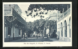 CPA Sao Vicente /Cabo Verde, Rua Do Telegrafo - Cap Vert