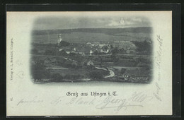 Mondschein-AK Usingen / Taunus, Totalansicht - Usingen