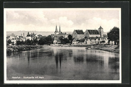 AK Hassfurt / Main, Blick Vom Fluss Zum Ort - Hassfurt
