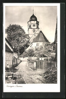 AK Usingen / Taunus, Ortspartie Am Kirchturm - Usingen