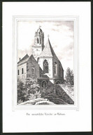 Lithographie Löbau, Die Wendische Kirche, Lithographie Um 1835 Aus Saxonia - Lithographies