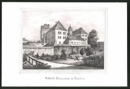 Lithographie Zwickau, Schloss Osterstein, Lithographie Um 1835 Aus Saxonia - Lithographies