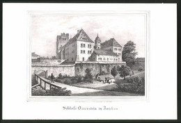 Lithographie Zwickau, Schloss Osterstein, Lithographie Um 1835 Aus Saxonia - Lithographien