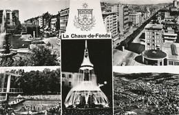 Chaux De Fonds Multi Vues Piscine Vue Aerienne Flame Braderie Fete De La Montre Horlogerie 1965 - La Chaux-de-Fonds