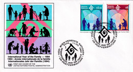 A9718- INTERNATIONAL YEAR OF FAMILY 1994 UNITED NATIONS POSTAL ADMINISTRATION, VIENNA 1994 COVER AUSTRIA - Cartas & Documentos