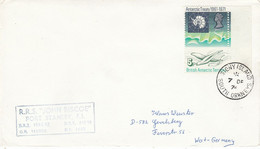 British Antarctic Territory (BAT) 1974 Signy Island South Orkneys Ca Signy 7 DE 74  Ca Rrs John Biscoe (52779) - Storia Postale