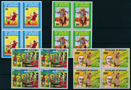 Burundi - 978/981 - Blocs De 4 - Danses & Tambours - 1992 - MNH - Unused Stamps