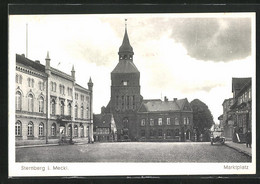 AK Sternberg I. Meckl., Marktplatz Mit Kirche - Sternberg