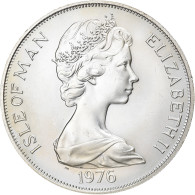 Monnaie, Isle Of Man, Elizabeth II, Crown, 1976, Pobjoy Mint, SPL, Argent - Île De  Man