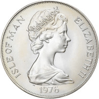 Monnaie, Isle Of Man, Elizabeth II, Crown, 1976, Pobjoy Mint, SPL, Argent - Île De  Man