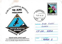 A9746- NATIONAL PARK RETEZAT 1935-2000, BIOSPHERE RESERVATION EAGLES BIRDS, BUCHAREST 2001 ROMANIA COVER STATIONERY - Arends & Roofvogels