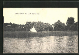 AK Grünheide I. M., Uferidylle Alt-Buchhorst - Gruenheide