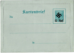 1938, GA , Ostmark -Aufdruck, ANK € 200.-  , A5045 - Ganzsachen