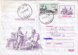 A9752-LATIN UNION INTERNATIONA ORGANIZATION, AIR MAIL USED STAMP ON COVER, DEVA 2002 ROMANIA COVER STATIONERY - Andere & Zonder Classificatie