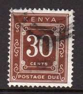Kenya 1967 Postage Dues 30c Value, Perf. 14, Used, SG D16a (BA2a) - Kenya (1963-...)