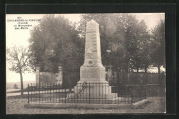 CPA Coulanges-la-Vineuse, Le Monument Aux Morts - Coulanges La Vineuse