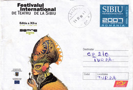 A9760- INTERNATIONAL THEATRE FESTIVAL SIBIU 2005, EUROPEAN CAPITAL OF CULTURE, VALCELE 2006 ROMANIA COVER STATIONERY - Theatre