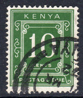 Kenya 1971-3 Postage Dues 10c Value, Used, SG D19 (BA2a) - Kenya (1963-...)