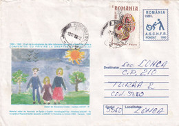 A9766- CONVENTION ON THE RIGHTS OF THE CHILD NATO UNICEF, HUNEDOARA 2000 USED STAMPS ROMANIA COVER STATIONERY - NATO
